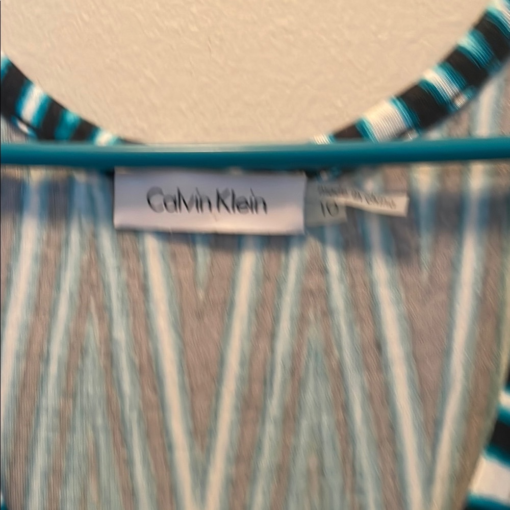 Calvin Klein Blue and White Maxi Dress - Picture 2 of 11